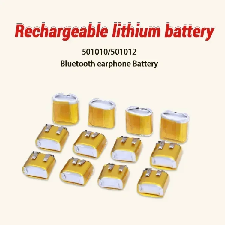 3.7V 501010 501012 Lithium Polymer Battery 35mAh Rechargeable Lipo for Bluetooth Headset LED Light Beauty Device