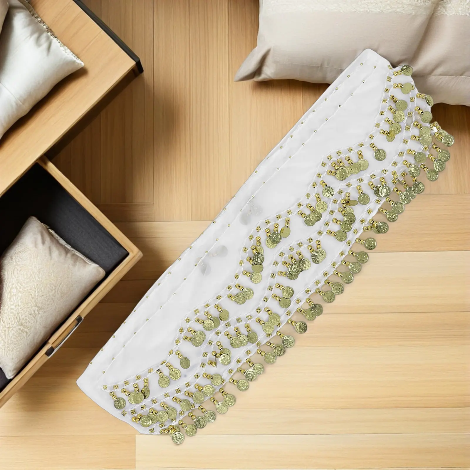 2 個ベリーダンスヒップスカーフ軽量ウエストスカートコインベルトフェスティバルパーティーダンスパフォーマンスアクセサリーダンサーアクセサリー