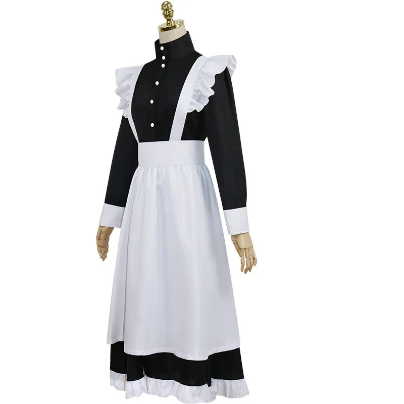 Vintage Maid Cafe Workwear Cosplay Costumes Party Waitress Outfit Plus Size Erotic Kawaii Men Women Cute Bowknot Lolita Dress