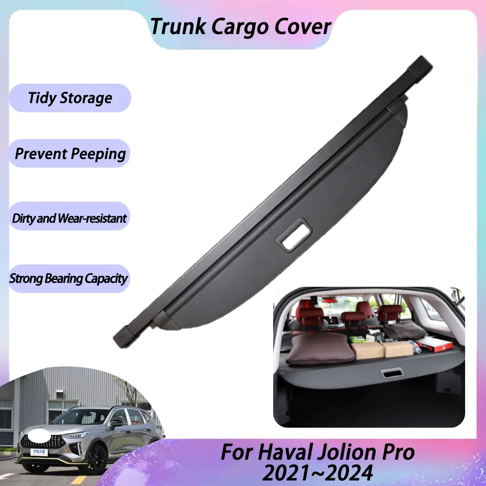 

Trunk Cargo Cover For Haval Jolion Pro 2021 2022 2023 2024 Rear Tray Luggage Security Shield Curtain Secret Privacy Accessories