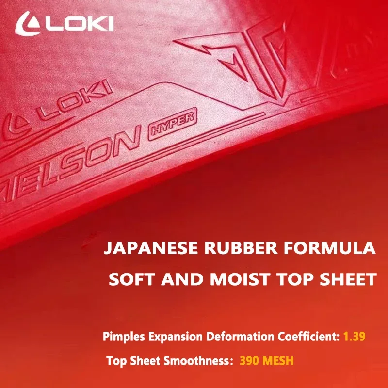 Original LOKI TELSON 100 Table Tennis Rubber Non-sticky Japenese Style Ping Pong Rubber Sheet with Pre-tuned Kunlun Sponge