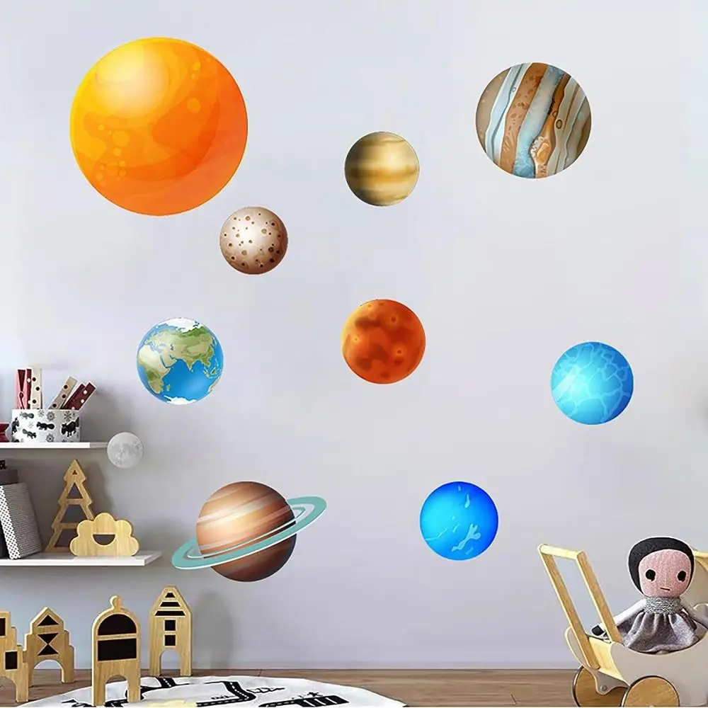 Luminous Stars Wall Stickers DIY PVC Glow in The Dark Planet Wall Decals Ceiling Stars Planets Stickers Home Decoration