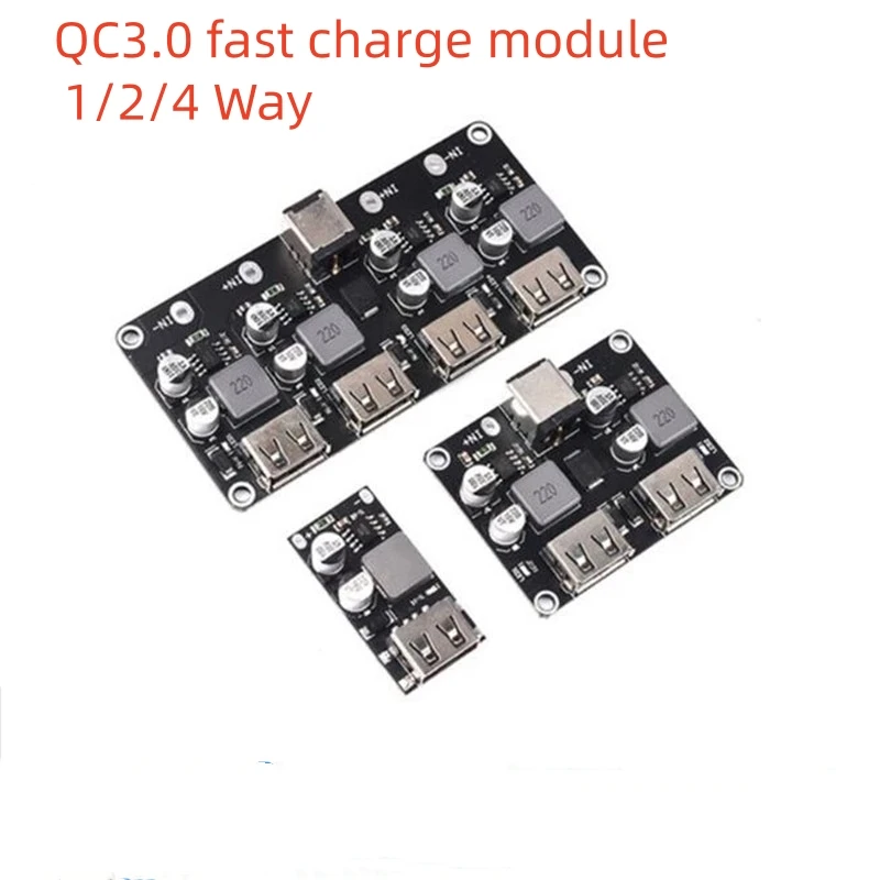 1PCS DC step-down module 12V24V to QC3.0 fast charging, single USB mobile phone charging pad supports Apple Huawei FCP