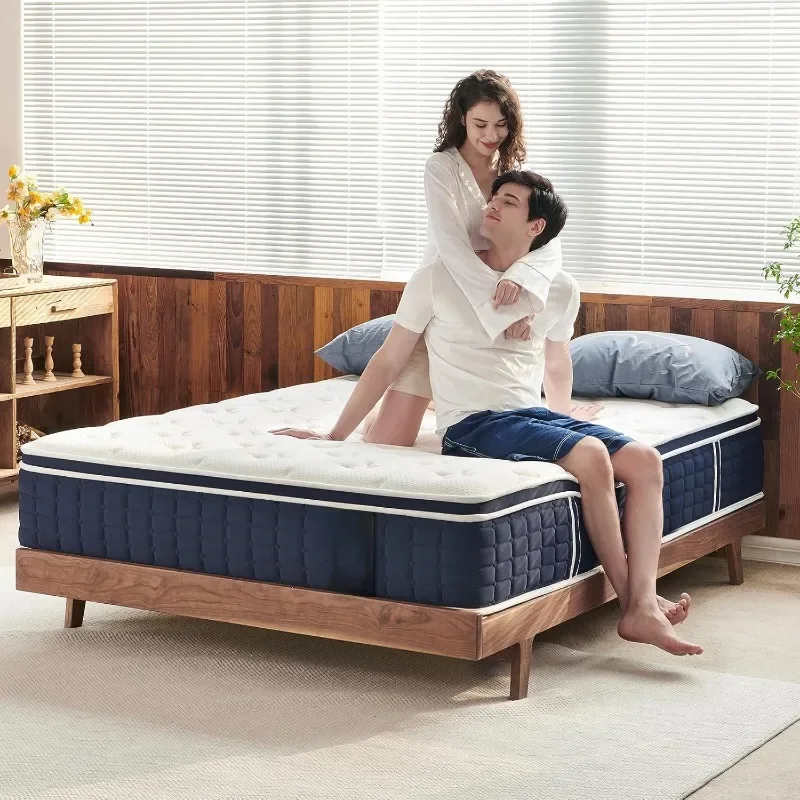 

Medium Feel King Mattress in a Box, Hybrid Individual Pocket Springs with Memory Foam