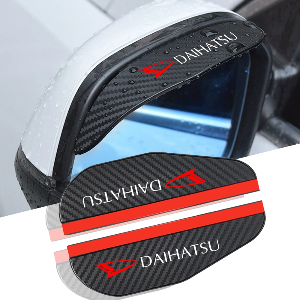 Espelho retrovisor de carro macio yuqing adesivo de fibra de carbono modificação de peças automotivas para daihatsu terios sirion yrv feroza charade mira