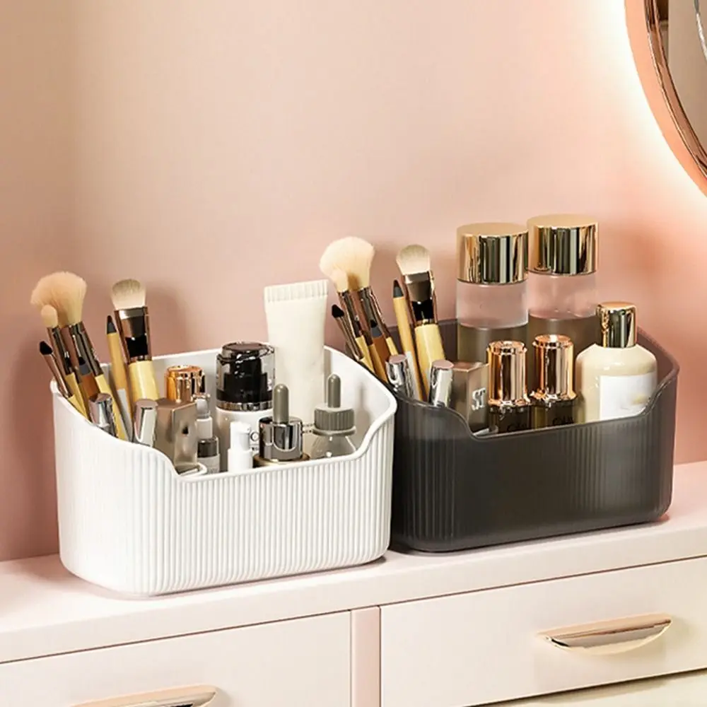 Desktop Cosmetics Storage Box Toiletries Cotton Swab Container Brushes Makeup Organizer Case Bathroom Accessories