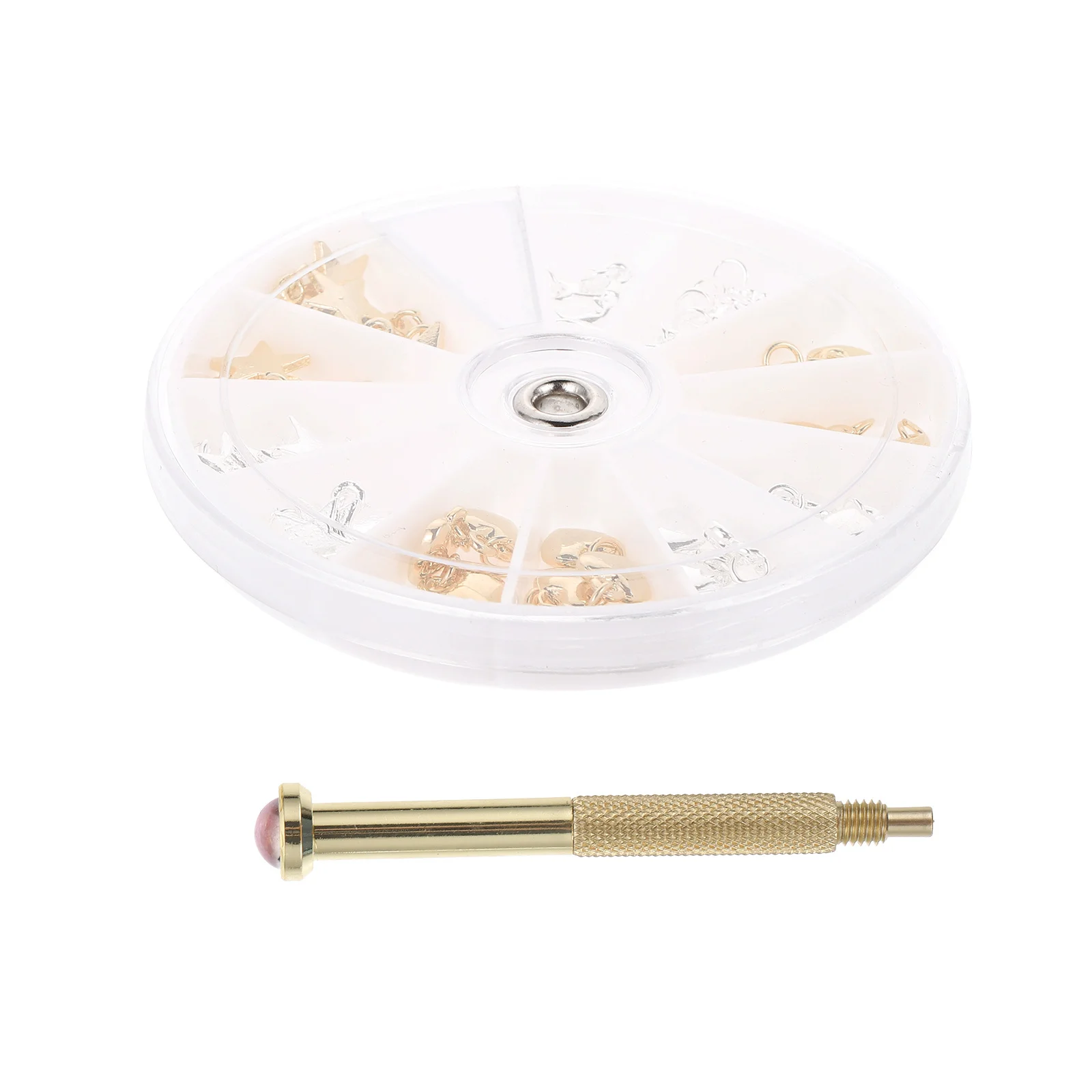 1 مجموعة مسمار الحفر أداة مع استرخى سحر مسمار DIY قلادة مجموعة المحمولة مانيكير ثقب عدة هدية مانيكير ثقب قلادة