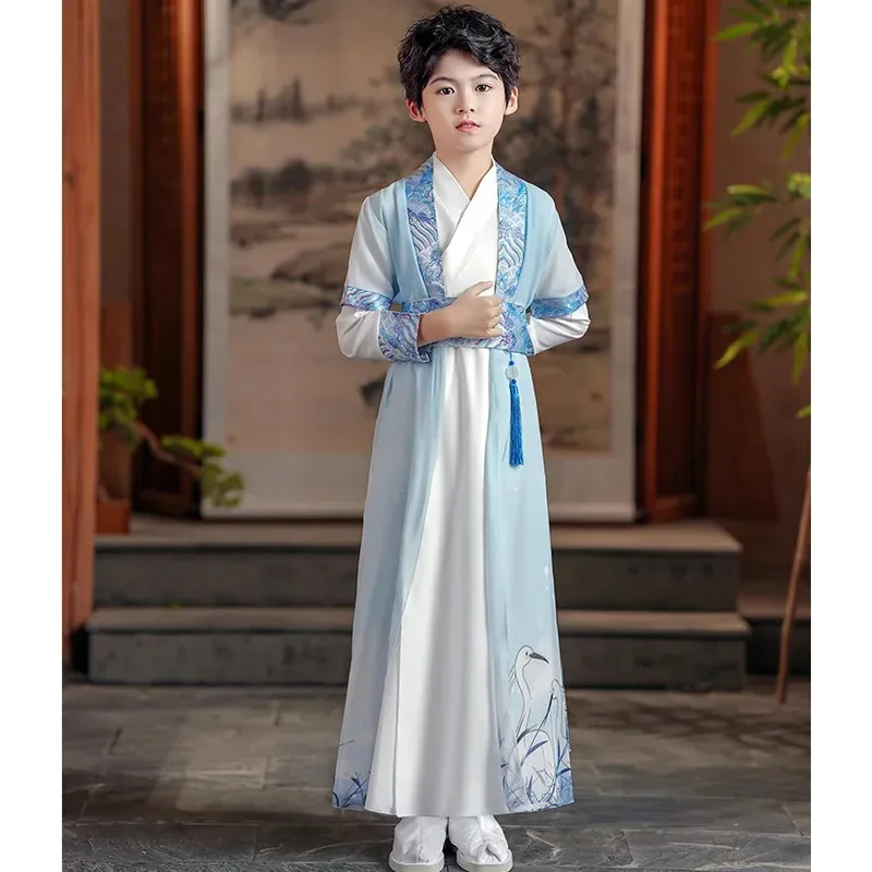 Baby Hanfu Dress Boy Set Traditional Chinese Costume Cosplay Children Ancient Stage Outfit Girl Suit Kids Clothes Vestido Chino