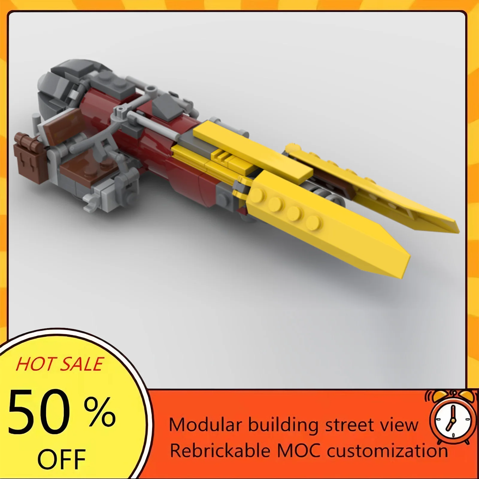 

Набор из 99 деталей: популярная модель космического корабля из фильма «Звездные войны», конструктор MOC, модульные технологичные кирпичики, подарок на праздник, игрушка для сборки для детей