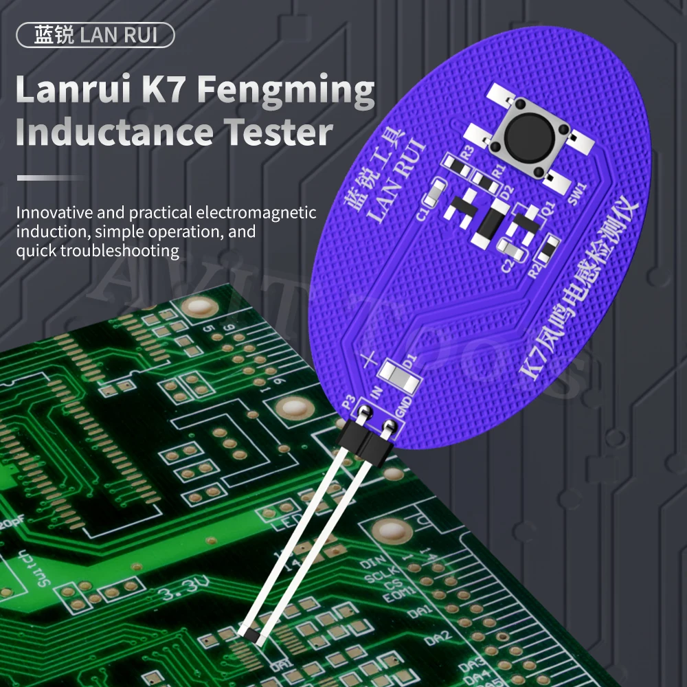 Lanrui K7 Motherboard Coil Tester Inductor Detector Tool for PC Repair Electromagnetic Induction Quick Fault Check