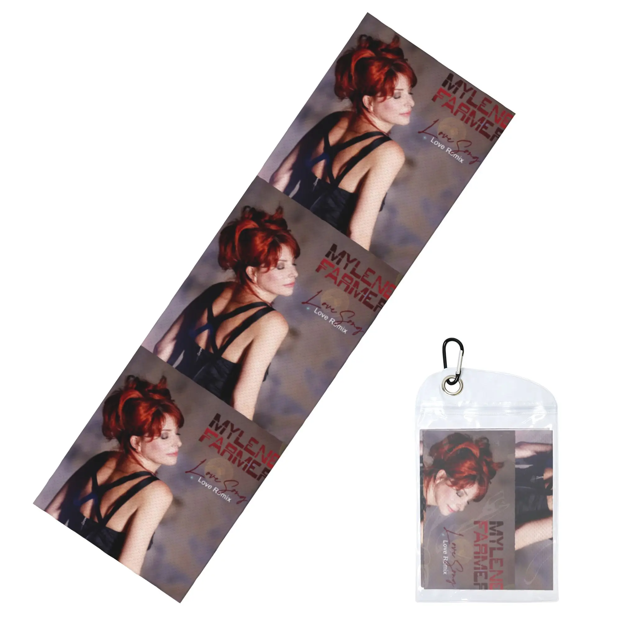 Cold Exercise Towel Beautiful Mylene Farmer Beach Sports Yoga Towel Swimming Camping Towel Refreshing Sports Scarf Face Towels