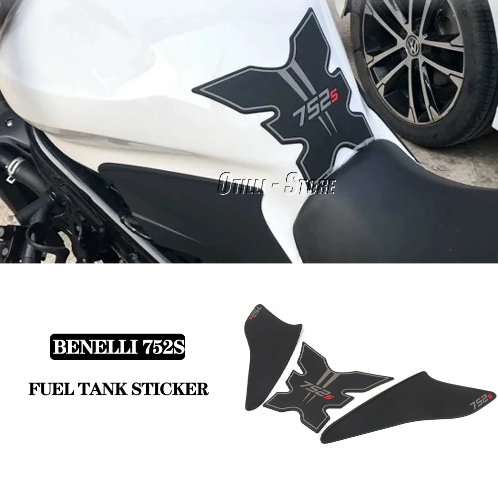 

752S Motorcycle Accessories Logo Fuel Tank Pad Protector Decal Sticker Black For Benelli 752s 752 S