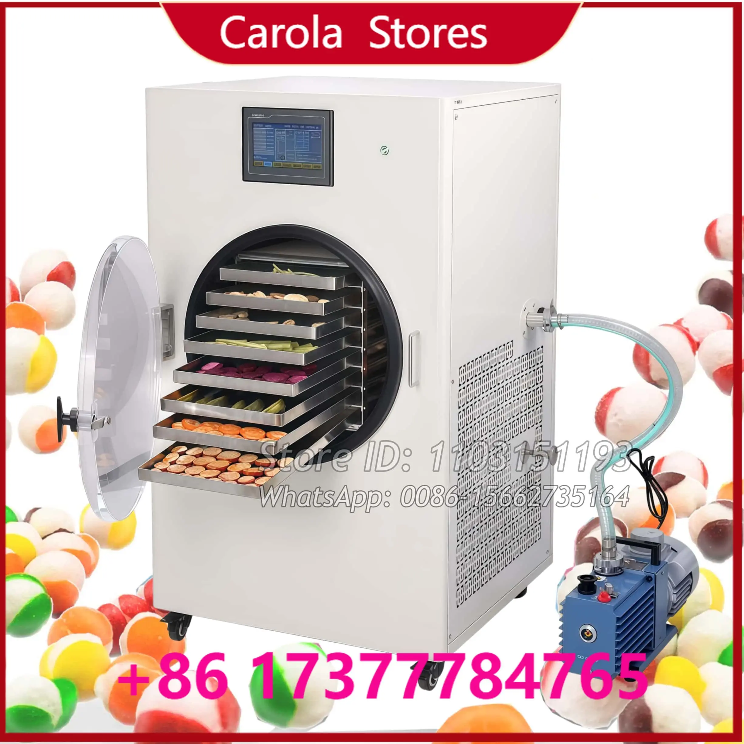 2 kg-42 kg Capacity Fruit Liofilizador Machine Laboratory Liofilizad Vacuum Freeze Dryer Home Food Freeze Drying Dryer Equipment