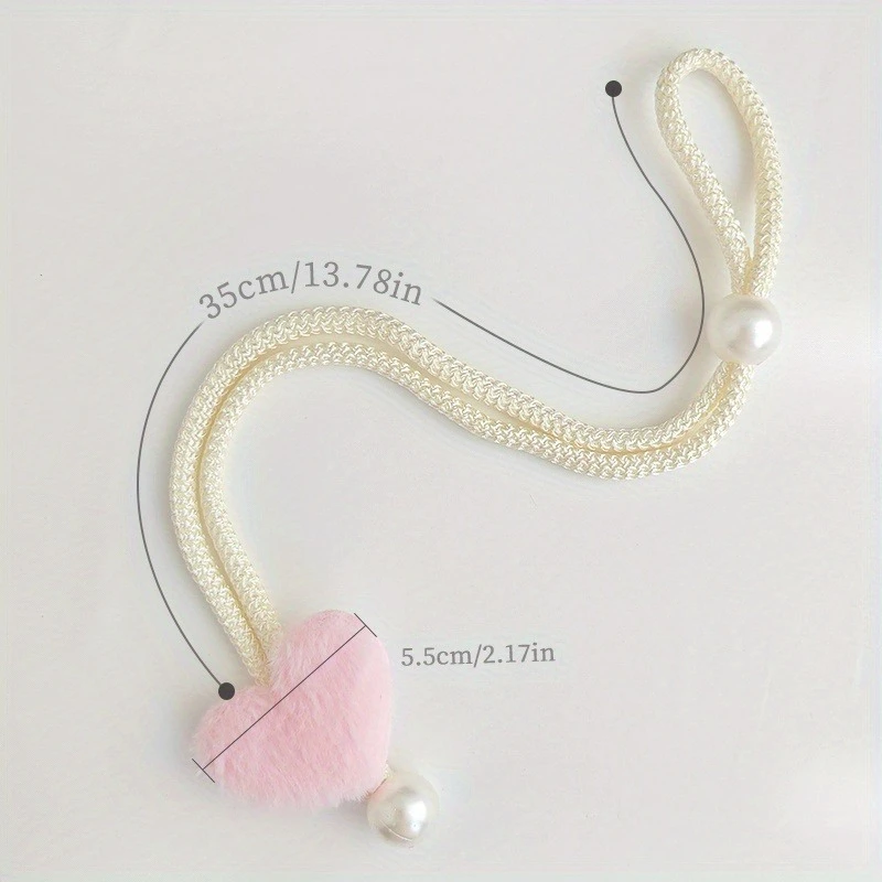 2pcs Curtain Ties Heart-Shaped Design Modern Home Decor Living Room and Bedroom Accessories Soft Texture