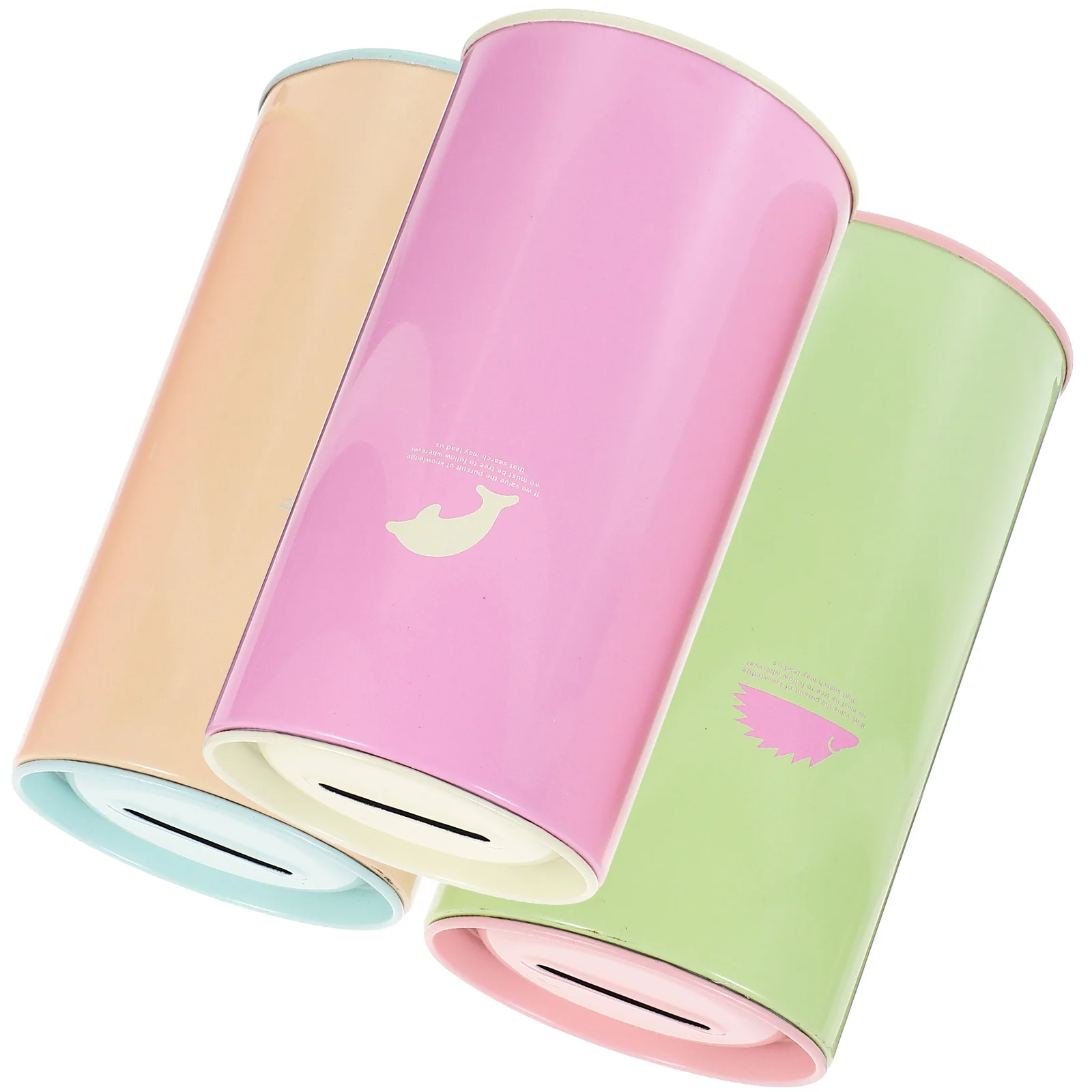 

3pcs Saving Pot Coin Bank Tinplate Cans Kids Gifts Child Banks Desktop Money Box Storage Container Home Decor Item