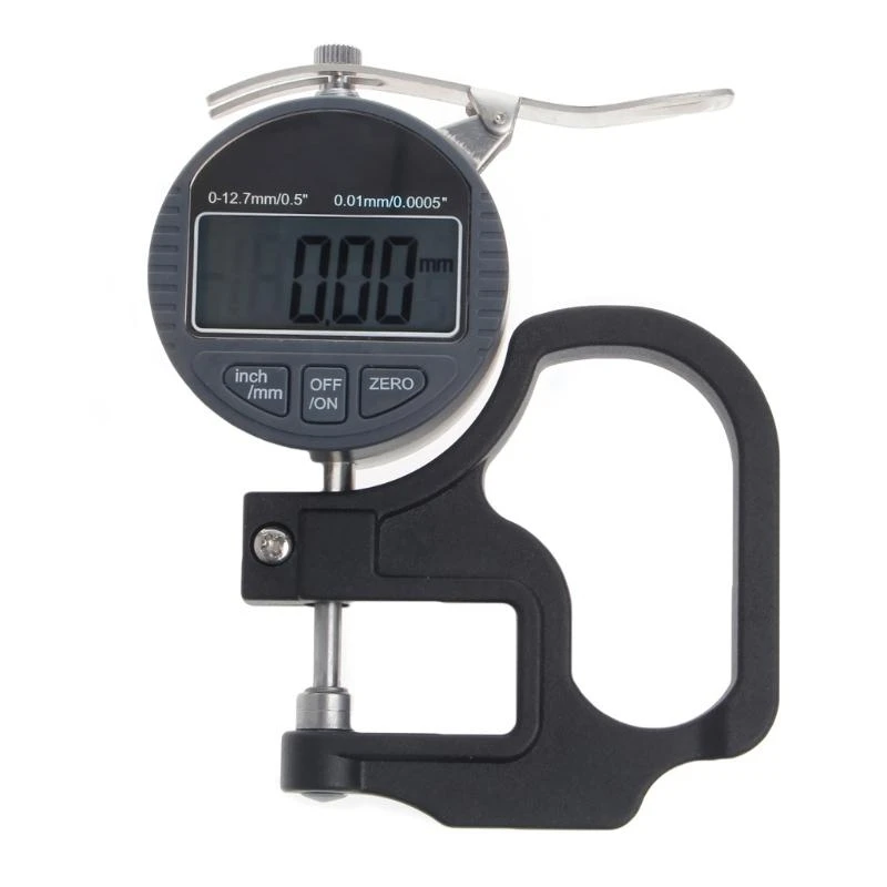 0-12,7 mm elektronische micrometer digitale diktemeter meter 0,01 mm dieptetester, 0,01 mm precisie diktemeter dieptetester
