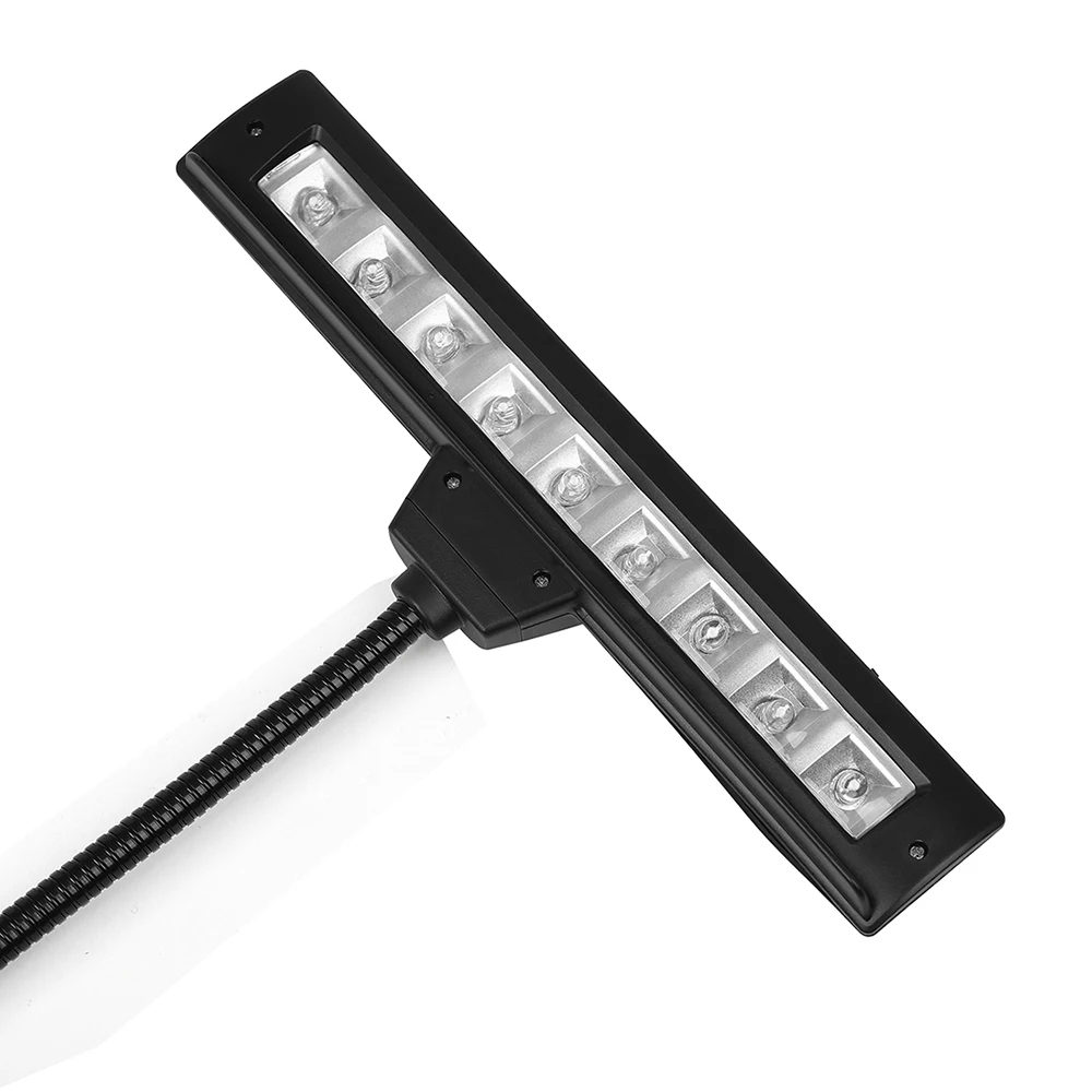 Clip-on LED Light for Music Sheet Stand Portable Flexible Gooseneck Eye Protection Reading Book Light Bed USB Desktop Lamp Light