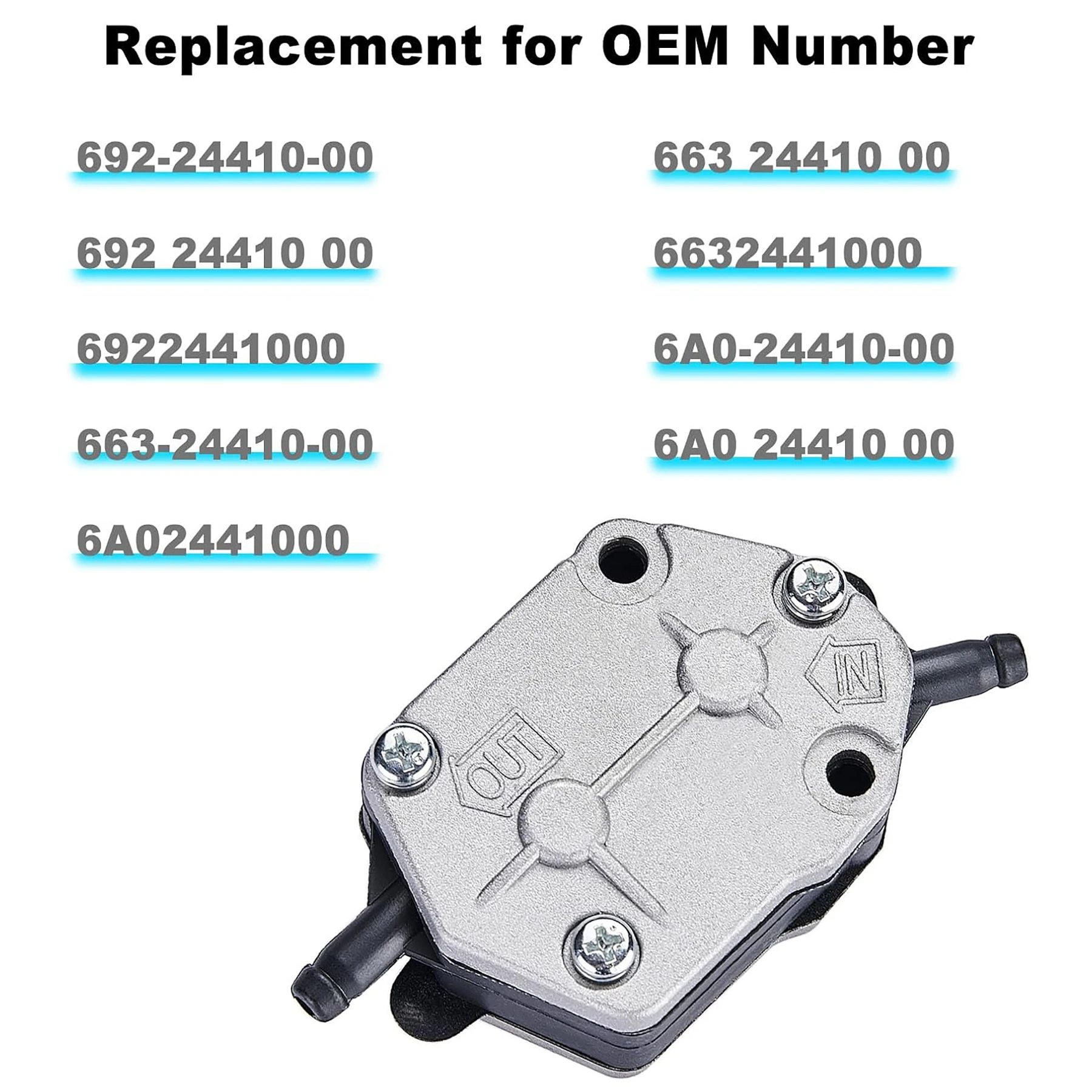 663-24410-00 Fuel Pump for YAMAHA Outboard Motor 2-stroke 20 25 30 40 48 50 55 60 70 75 80 85 90 HP 692-24410-00 6A0-24410-05