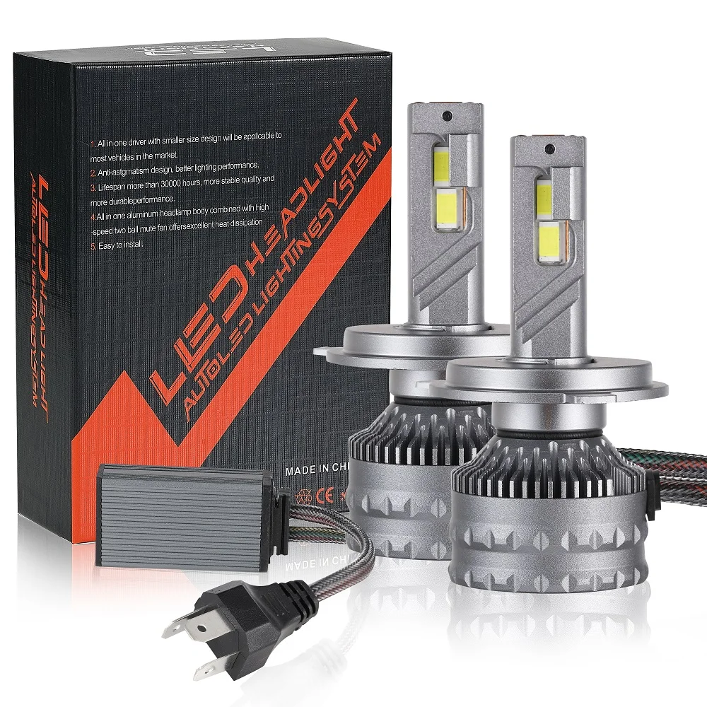 

V26 3570 Chip 30000LM 240W 6000K Car Led lights H4 led headlight price H4 Car Led Headlight Double copper tube