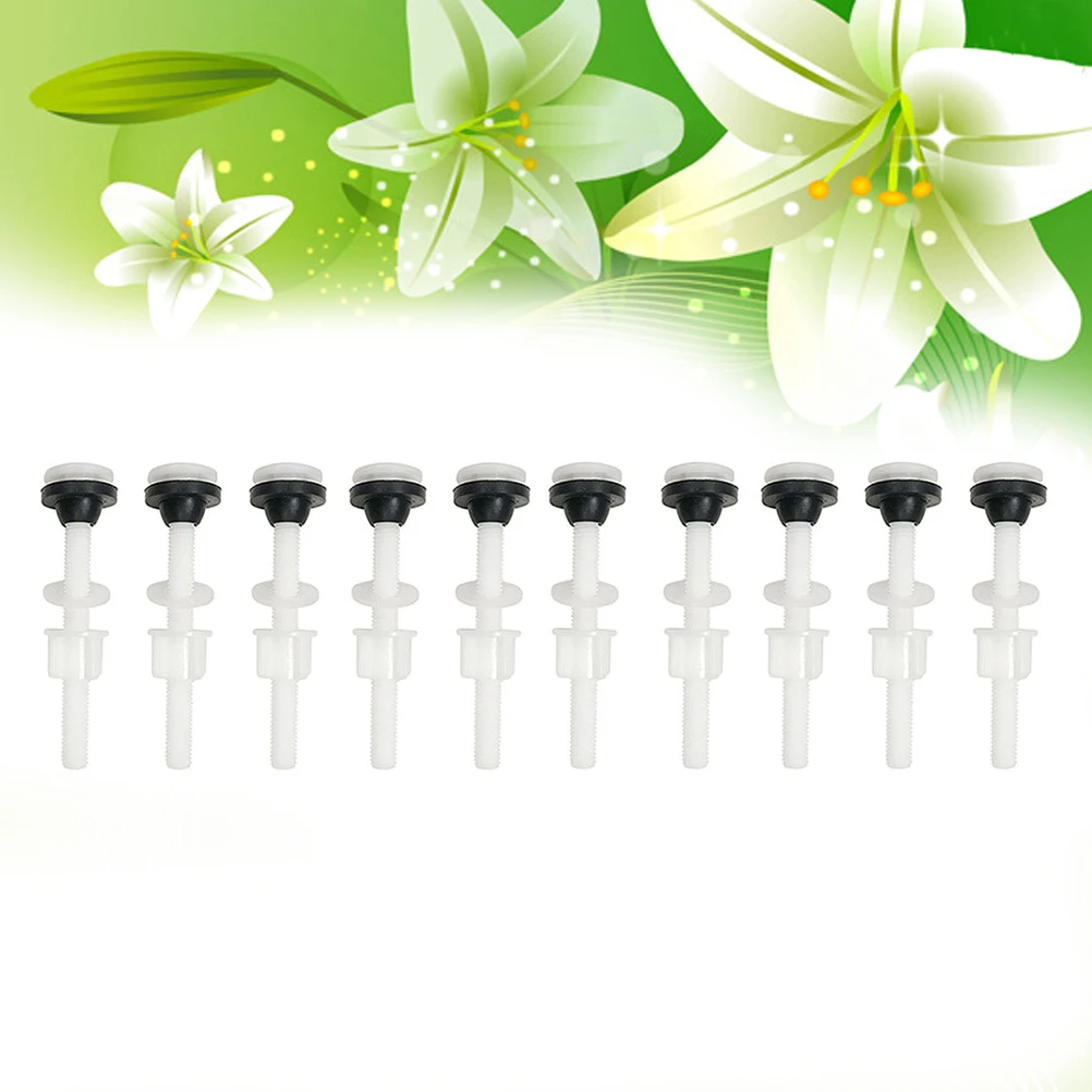 

10Pcs Plastic Toilet Button Rod 88Mm Heavy Duty Flush Tank Push Button for Cistern Lid Repair Replacement Toilet Hinge Component