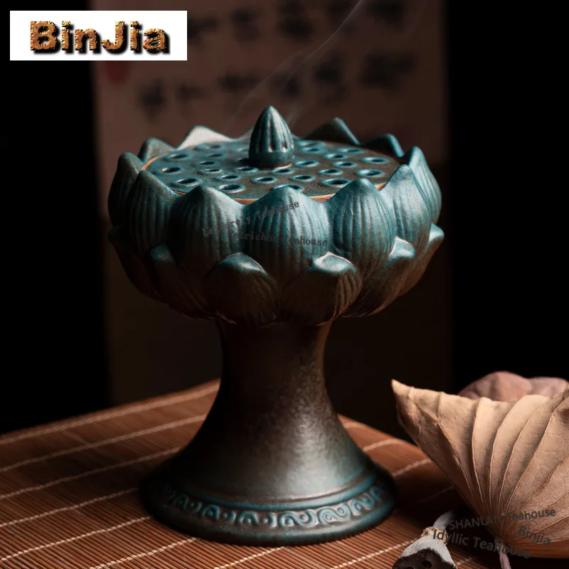 Coarse Pottery Kiln Change Incense Holder Incense Waterfall Incense Burners Stand For Incense Consecrate Censer Indoor Craft