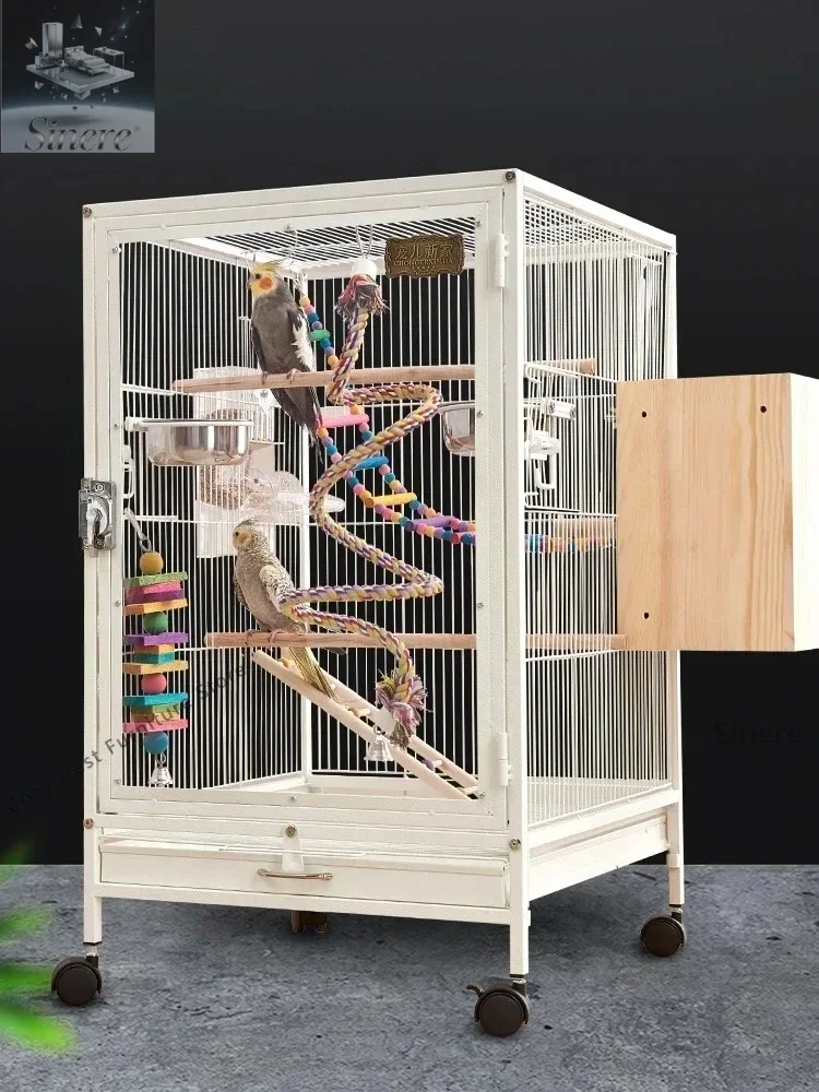 

Прозрачная акриловая клетка для птиц для защиты дома, высококачественная вилла, большая клетка для попугая, клетка для домашнего разведения