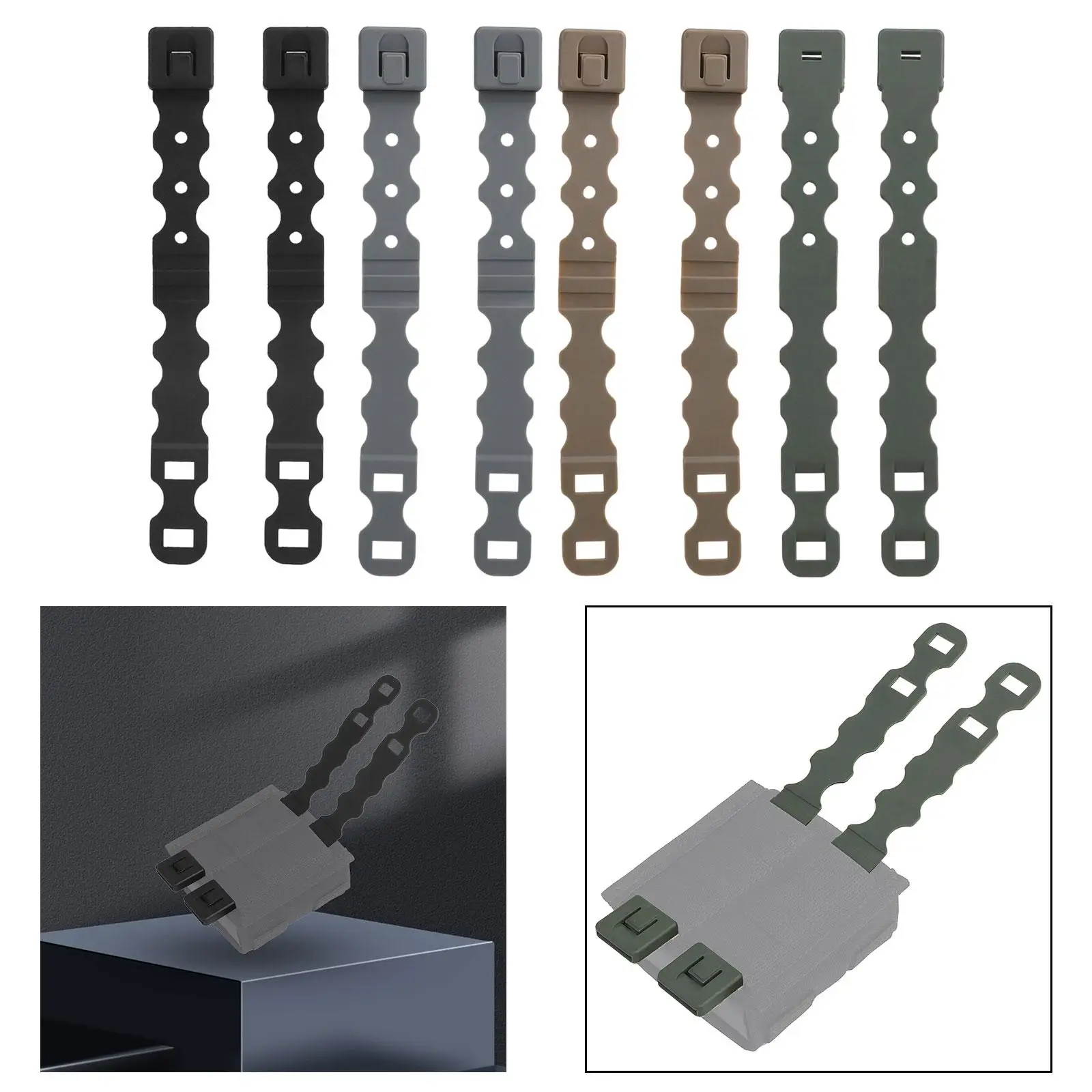 2Pcs System Malice Clips Strap Buckle Nylon Magazine Pouch Accessory