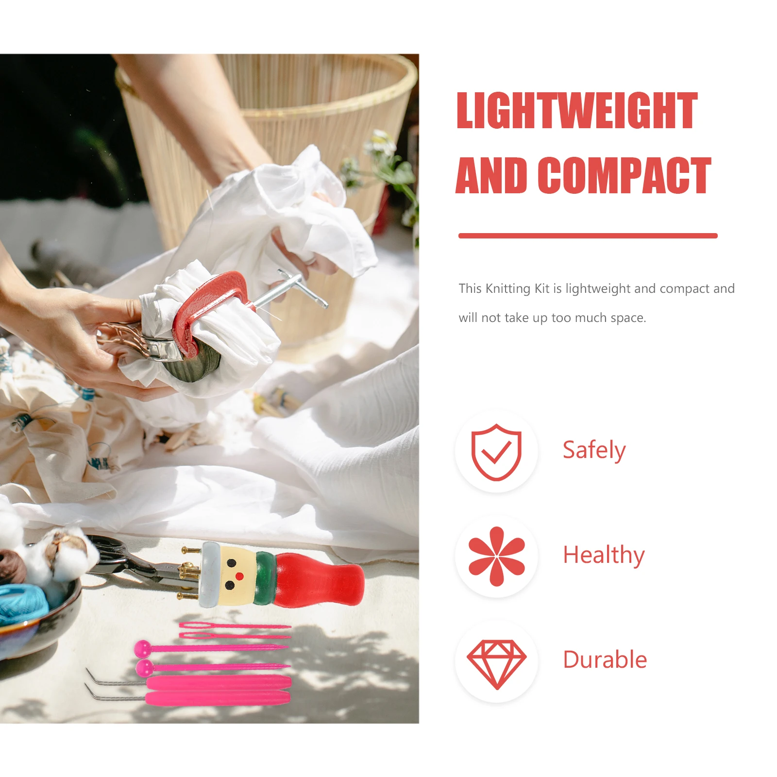 

1Set Wooden Knitter Strong Non-Deformable Spool Knitting Machine Ergonomic Handheld Design Ideal for Home Crafts and Family Fun