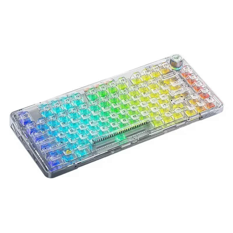 Imagem -02 - Teclado Mecânico sem Fio Bluetooth Junta Rgb Transparente Teclado Hot-swapping Office Gaming 3-mode 2.4g Aula-f81