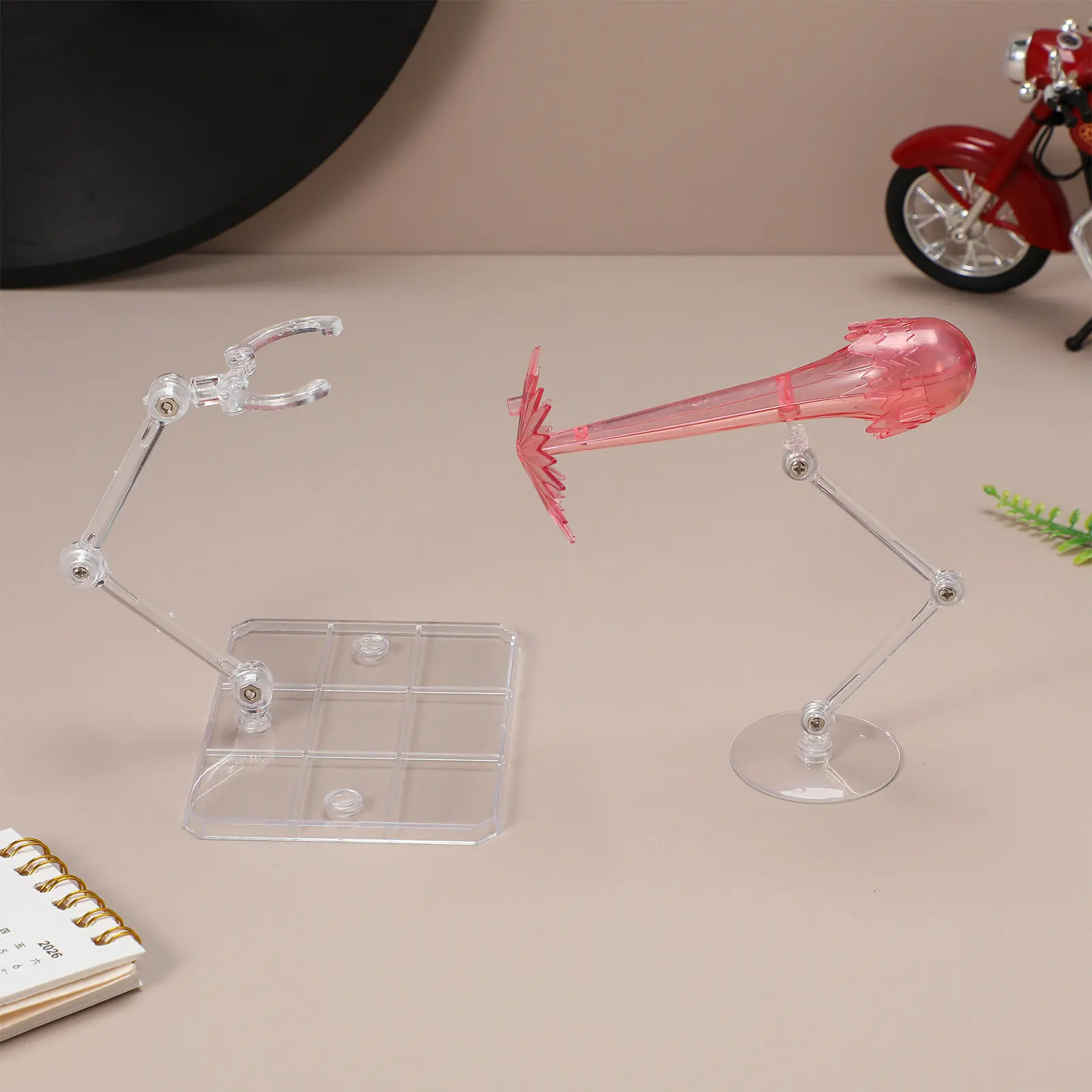 

2Pcs Premium Adjustable Figure Stand for Action Figures Plastic Display Base Smooth Scratch-Resistant Surface Easy Assembly