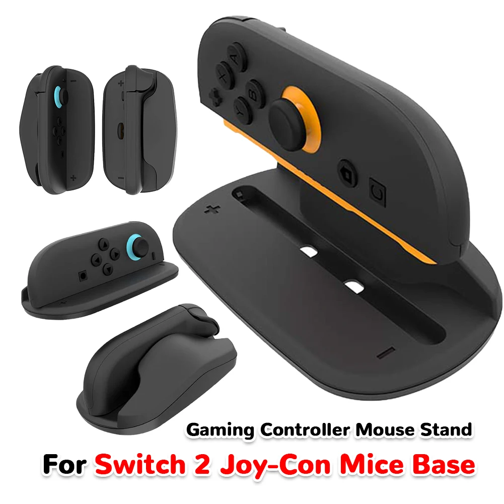 2PCS Mini Portable Mice Base Controller Mouse Dock Left+Right Controller Bracket Stand Holder for Nintendo for Switch 2 Joy-Con
