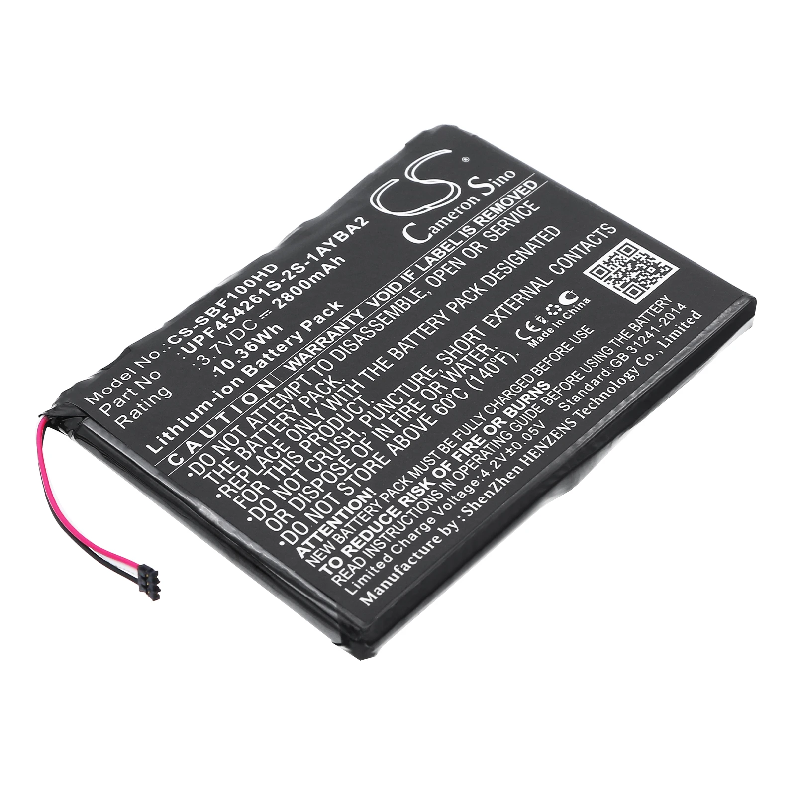 CS Replacement Battery for Seagate Wireless Plus Teardown,STCK1000100,STCV2000100,1AYBA2 PN:UPF454261S-2S-1 2800mAh / 10.36Wh