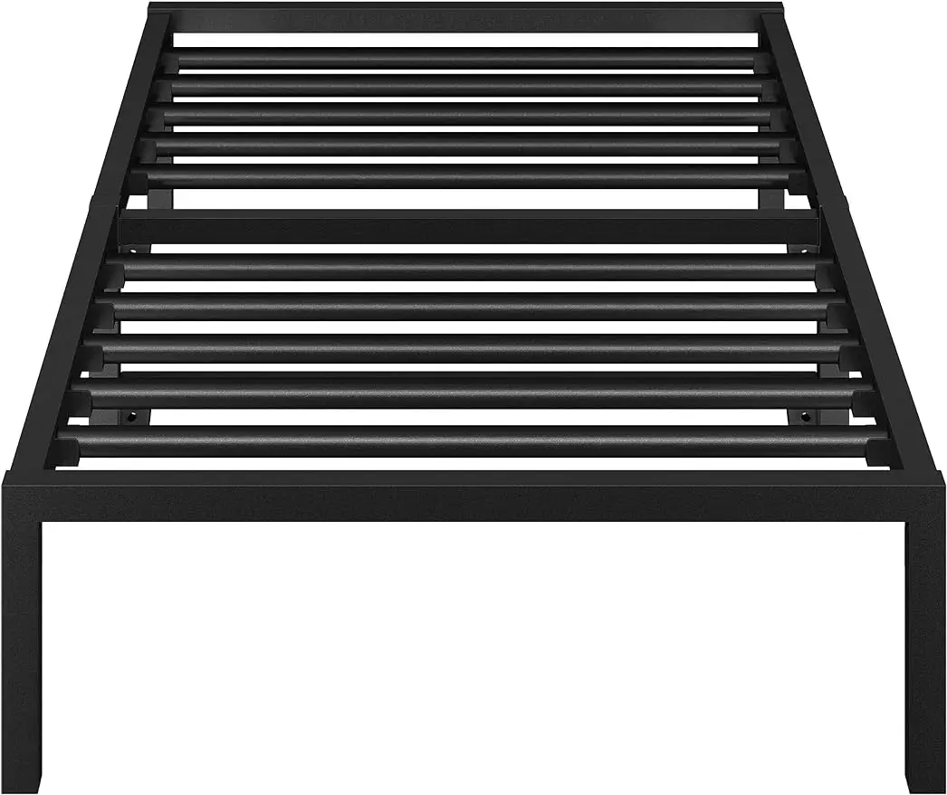 

Quick Lock Metal Bed Frame Twin/Full/Queen Size,Metal Platform Bed Mattress Foundation w/ Ultra-Durable Steel Slat Support,Black