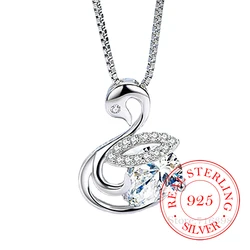 S925 Sterling Silver Classic Crystal Choker Necklace Pendant for Women 14K Gold Plated Necklaces Wedding Party Jewelry Gift
