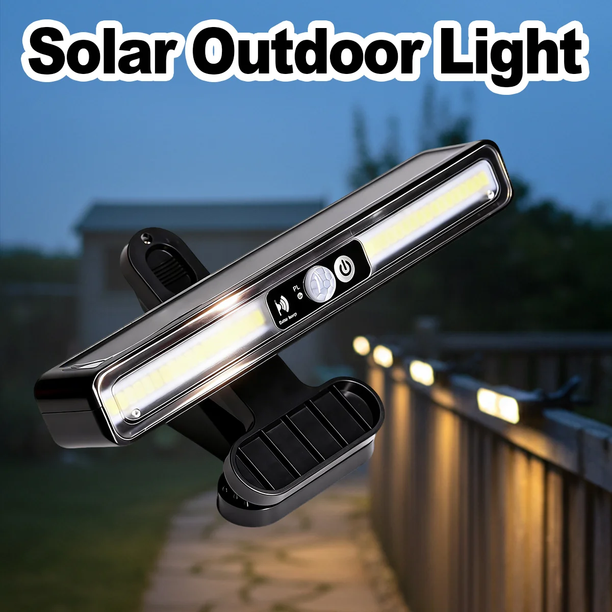 

Солнечный светильник с креплением на клипсе, 36 светодиодов, уличный, с датчиком движения, водонепроницаемый, для сада, забора, автоматический, для двора, патио, светодиодный.