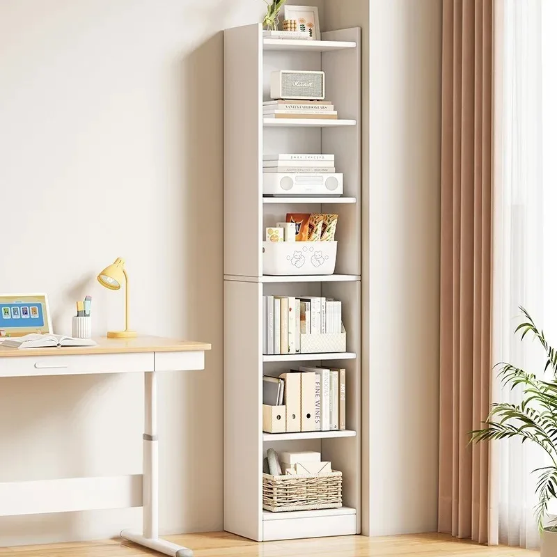 Bookshelf floor-to-ceiling household multi-layer living room simple wall storage integrated shelf display cabinet narrow slot