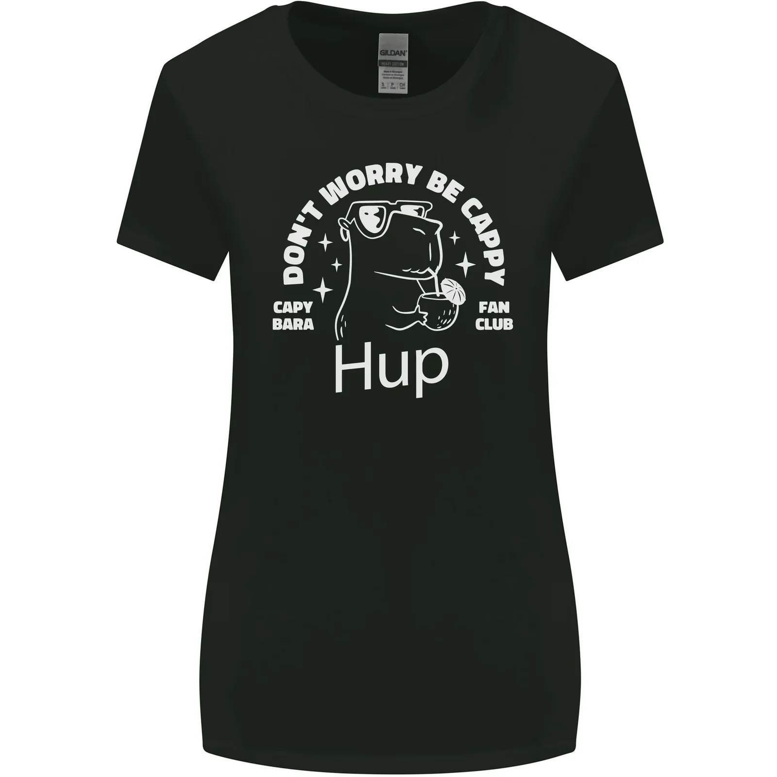 Be Cappy Funny Capybara Womens Wider Cut T-Shirt