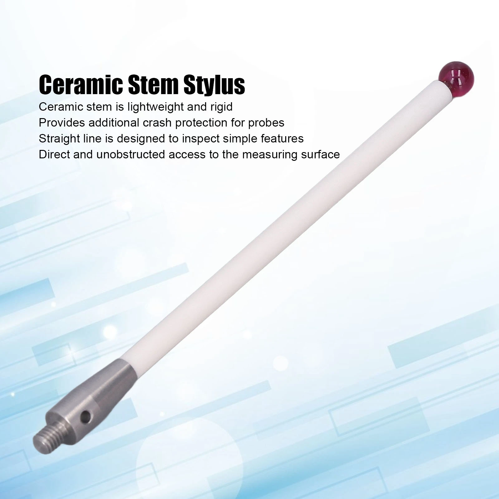 A‑5000‑3712 CMM Probe   Ball Tip Ceramic Stem Machine Tool Probe Needle M4 Thread Machine Tool Probe Needle
