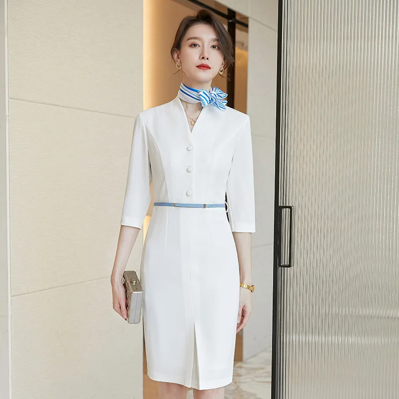 

Women's High End Design Professional Dress Korean Version Fashion Celebrity Temperament Workplace Spring and Summer New 2024