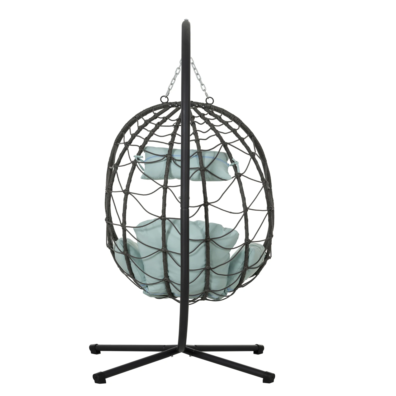 

Egg Chair Swing with Stand, Indoor/Outdoor Wicker Hanging Basket Chair for Bedroom, Living Room, Patio, Balcony