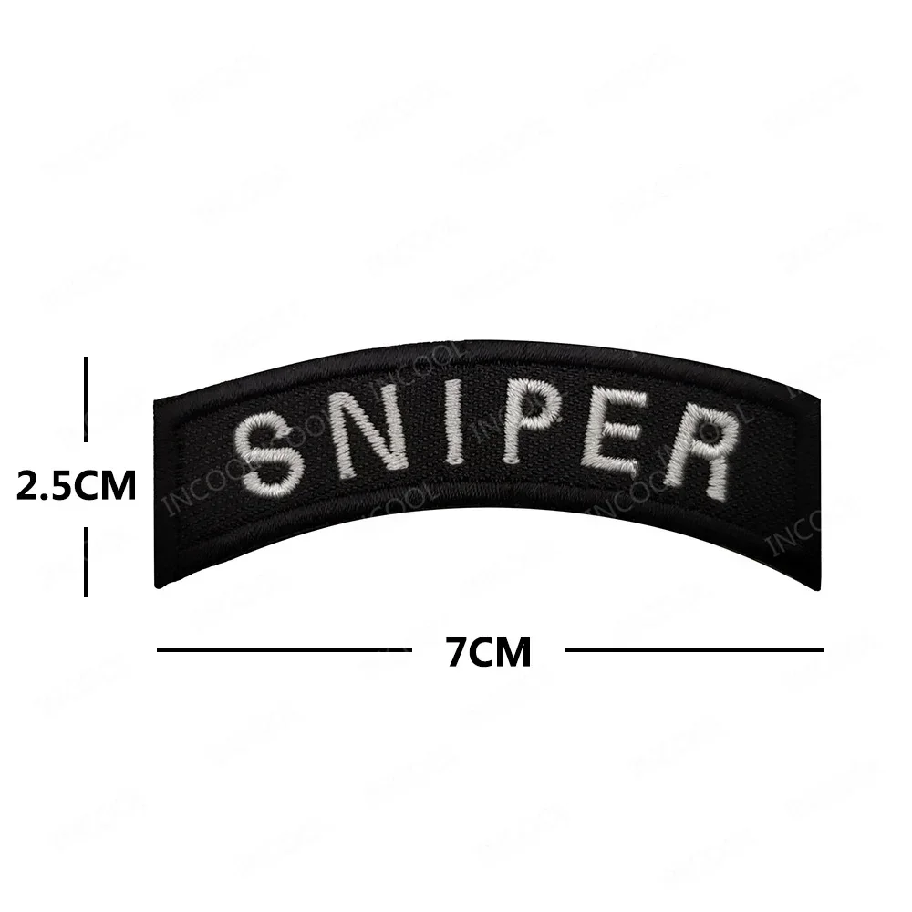 In God We Trust Sniper Medic Embroidered Patch Engineer Shoulder Tab Badges Ranger Special Operations Patch Contractor Appliques