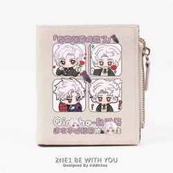 Cartera de Anime syllus Love and deepspace, monedero de PU, tarjeta, moneda, cremallera, regalo de Cosplay, B1687