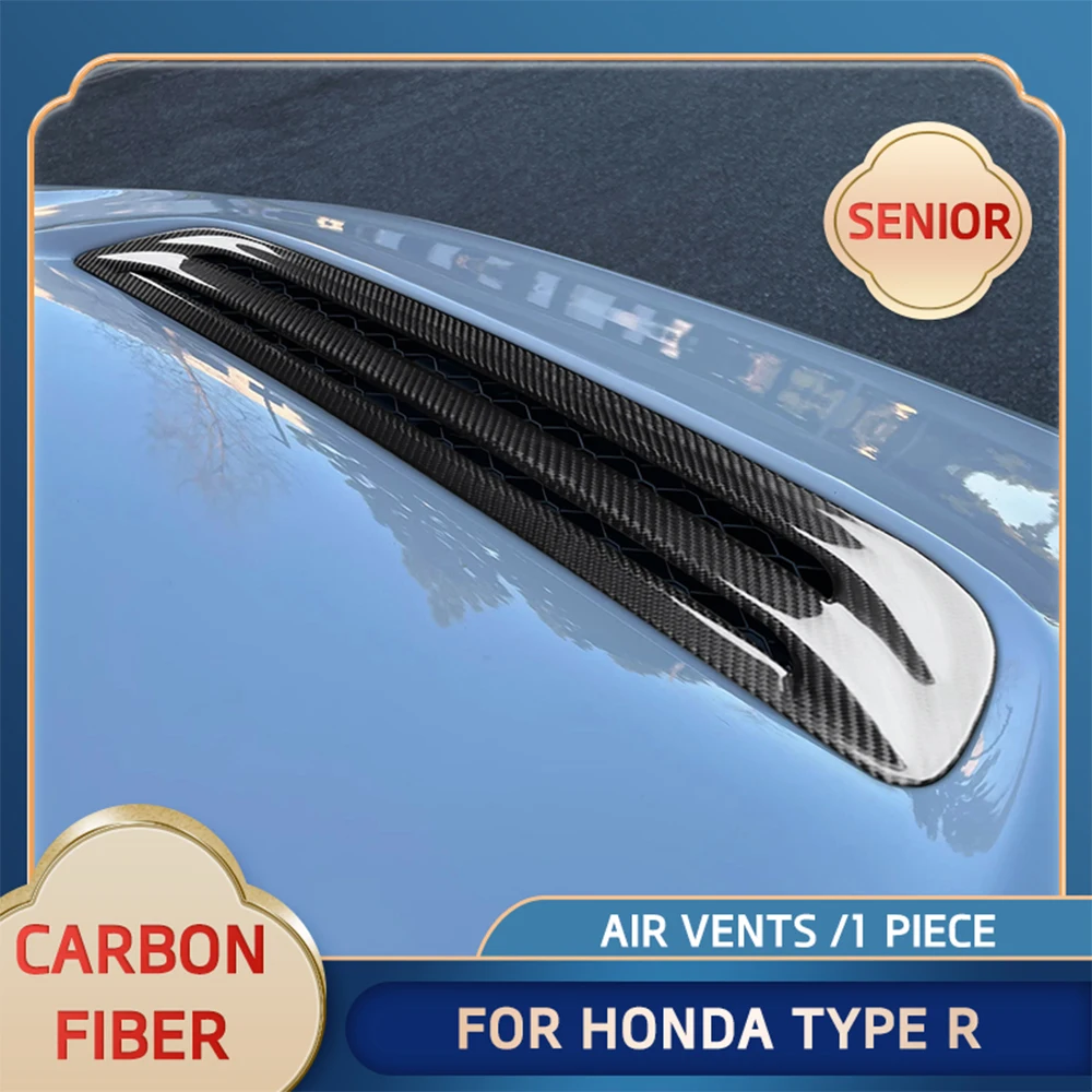 For Honda Civic Type R FL5 2022+ Real Carbon Fiber Air Vent Cover Decorative Exterior Accessories Modification Sticker Gift
