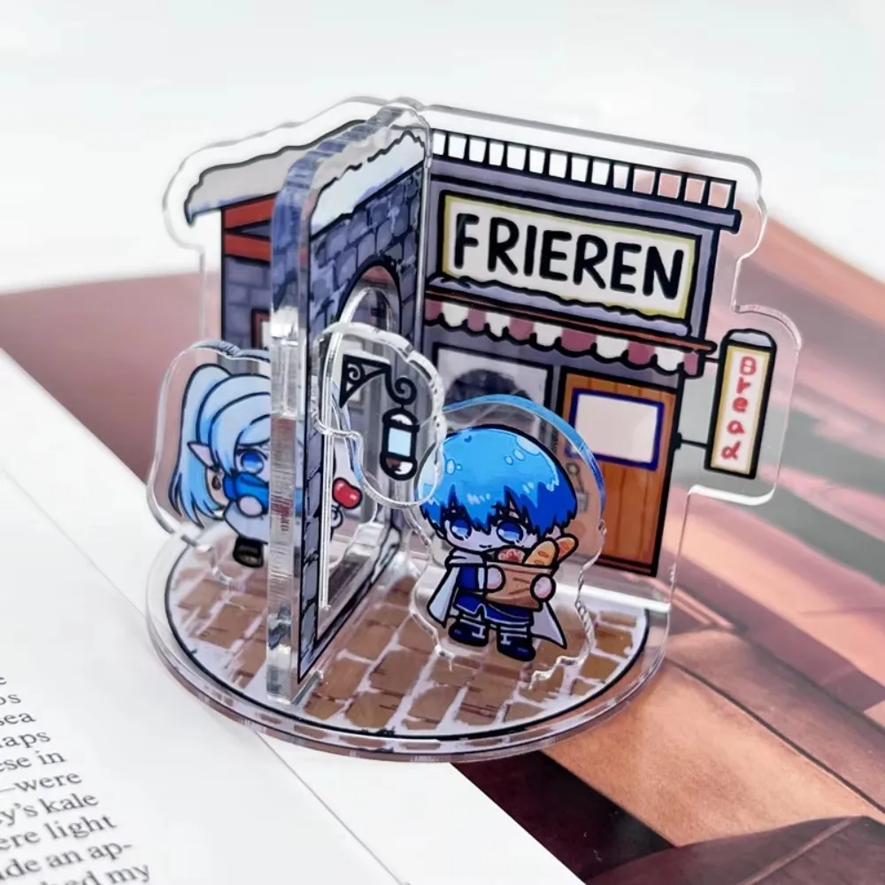 Frieren : Au-delà de la fin du voyage, figurine en acrylique, Frieren Himmel, accessoires d'anime, version Q mignonne, ornement de bureau original, nouveau