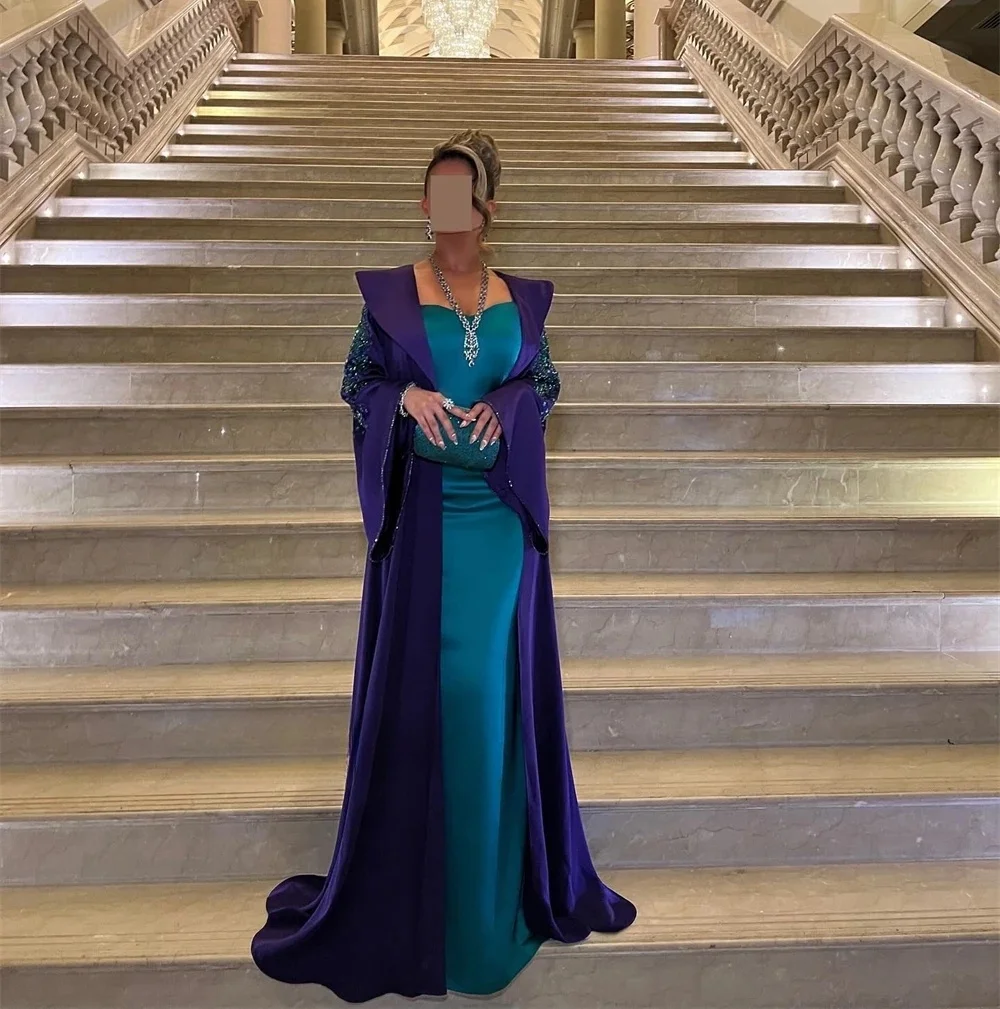 

Women Elegant Beaded Long Bespoke Occasion Gown Evening Dresses Pastrol Unisex Jersey Retro Dubai Saudi Arabic Prom Customized