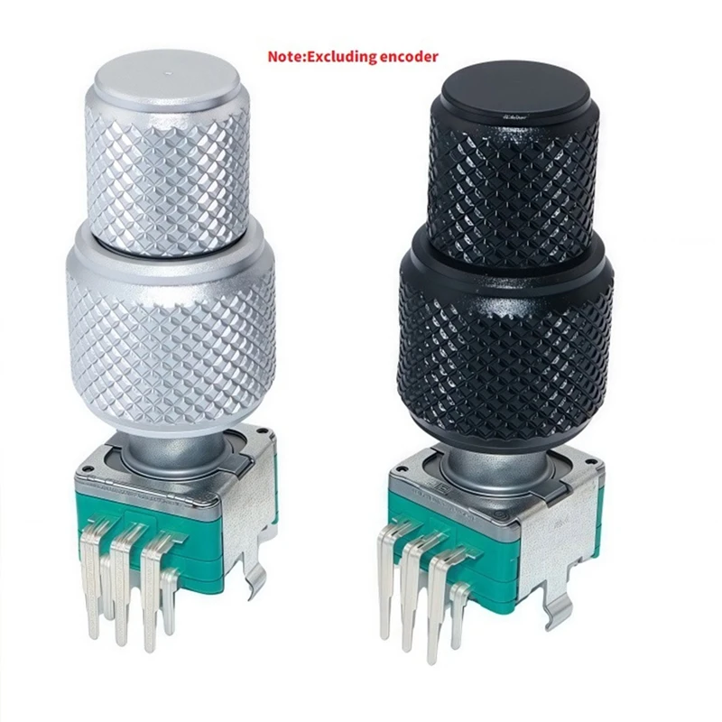 Aluminum Alloy Caps Solid Knob Dual- Encoder Special Knob EC11EBB24C03 EC110701N2B Adjustment Knob Silver