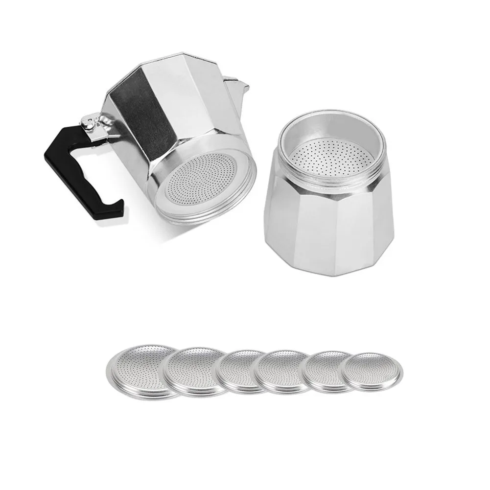 1/2/3/6/9/12 Cangkir Kopi Cincin Karet Gasket Filter Set Gasket Segel Karet Silikon untuk Moka Pot Espresso Pembuat Kopi Bagian