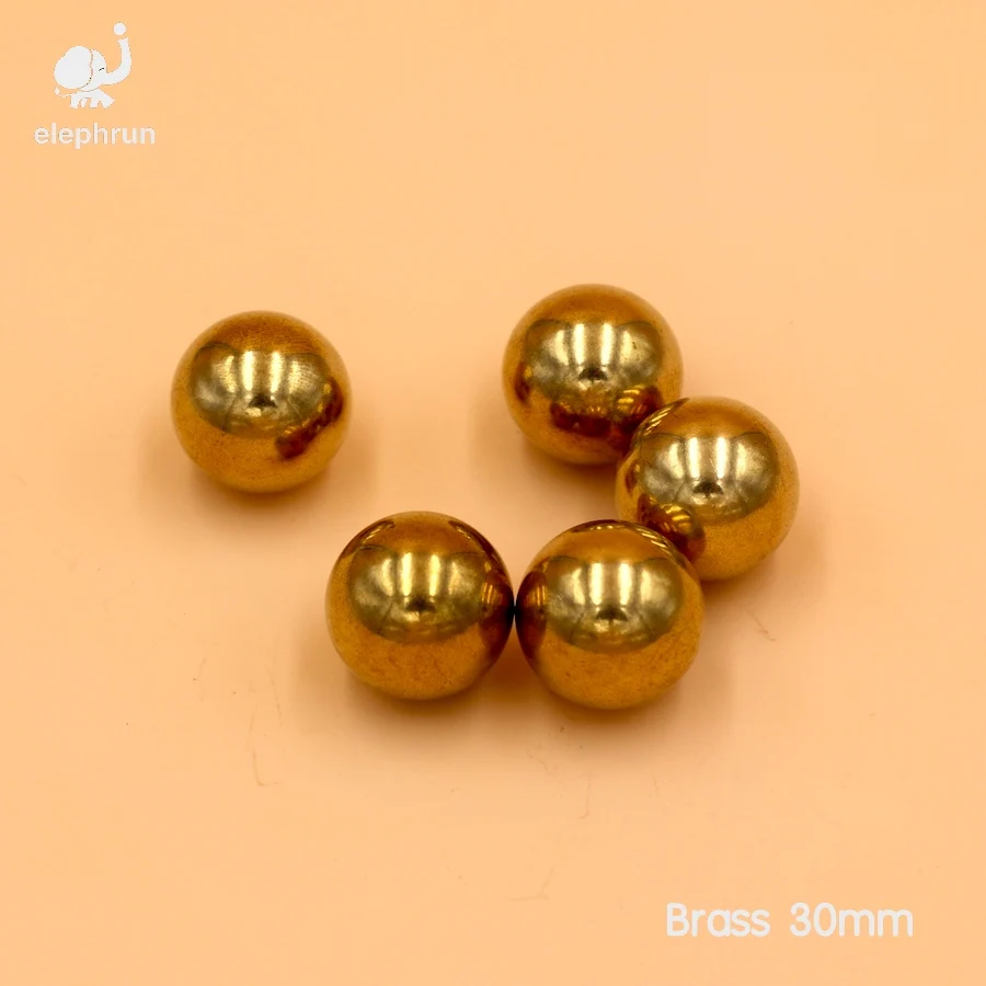 

30mm Precision Brass Solid Bearing Balls (H62) For Valves, Furniture Rails, Safety Switches and Heating Units