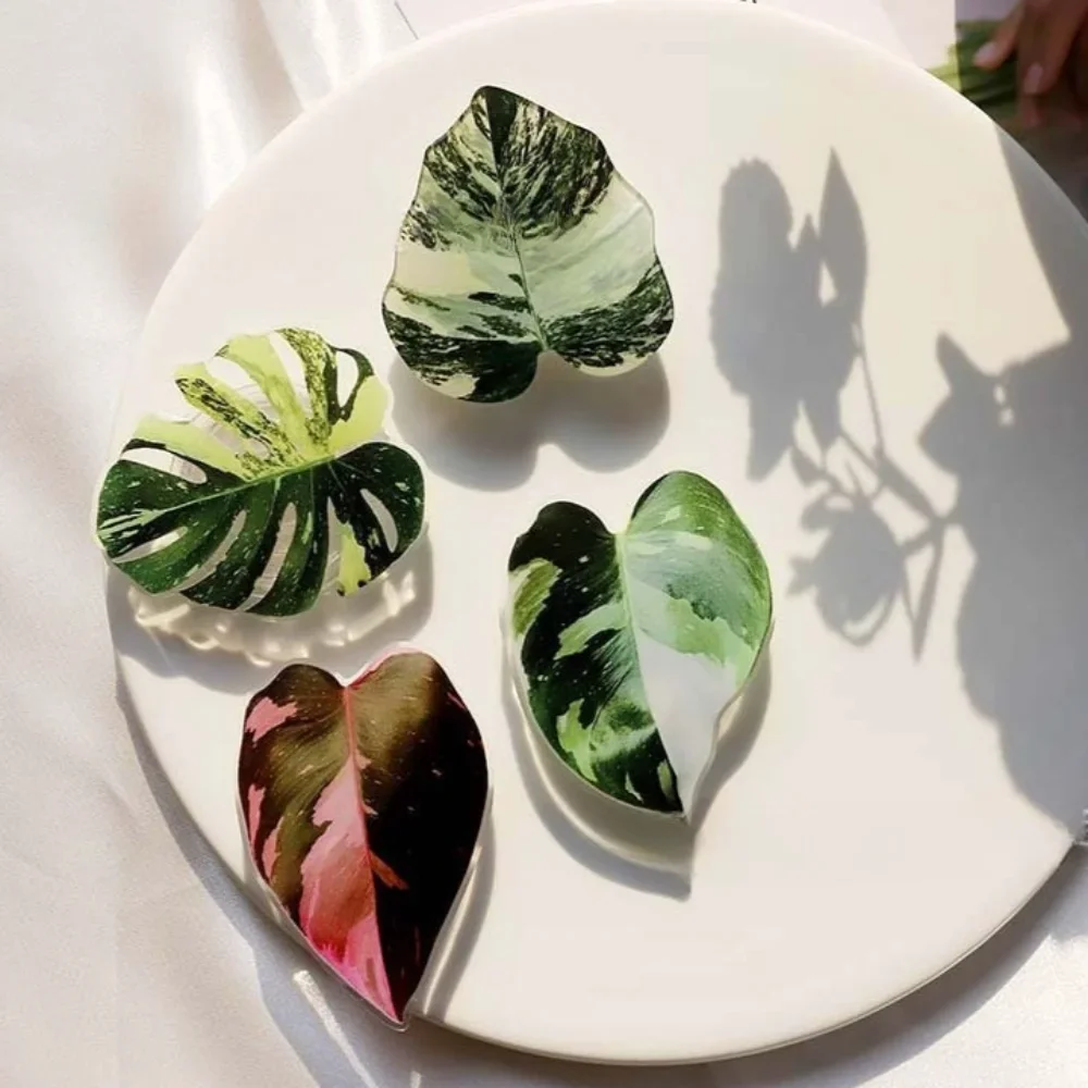 Plant Socket Folding Phone Grip Tok Leaf Acrylic Phone Holder For iPhone Universal Smartphone Griptok Bracket Finger Stand