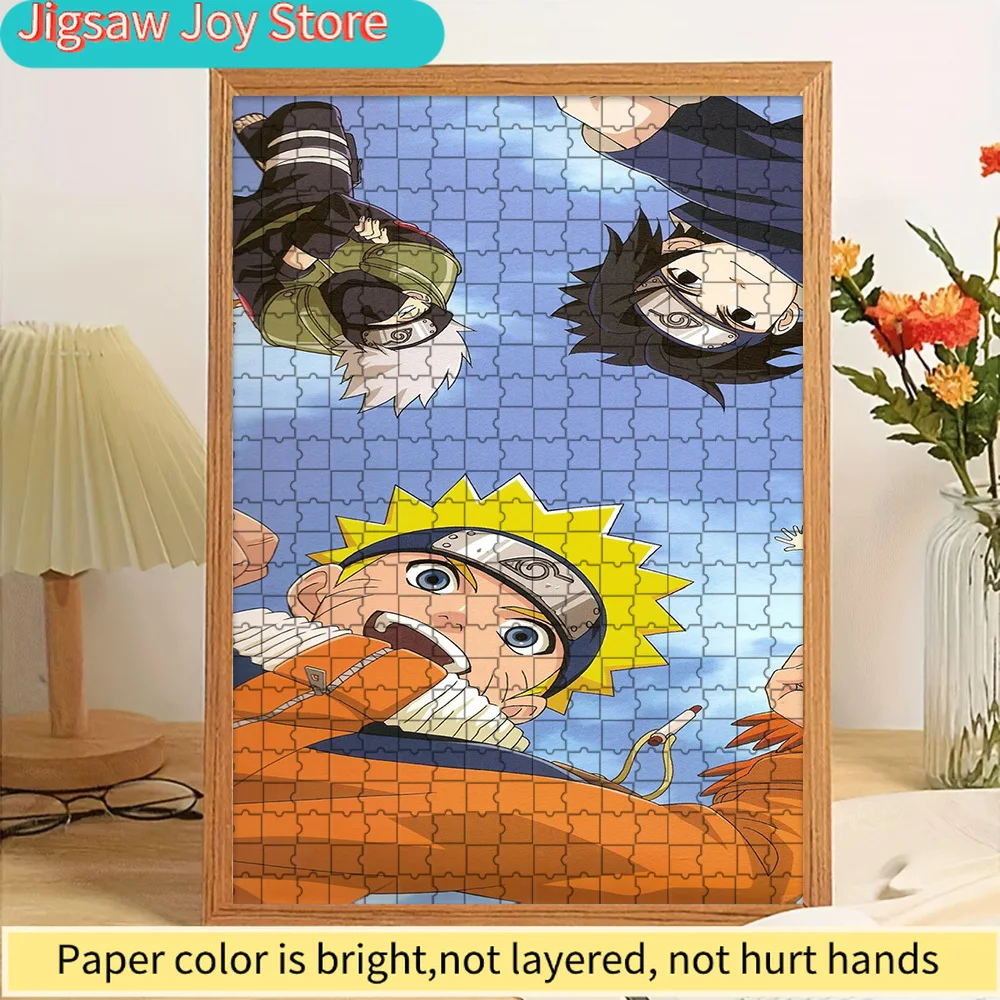 

Anime Team 7 Ninja Character Paper Jigsaw Puzzle, Premium Thick Paper Material, HD Dynamic Low Angle Scene Printing, Relaxing St